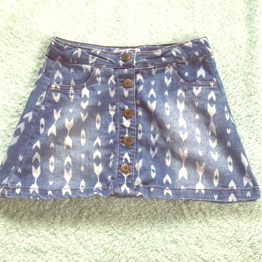 Button down jean skirt